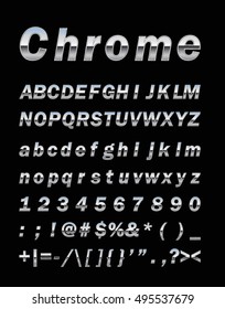 metal chrome letter set