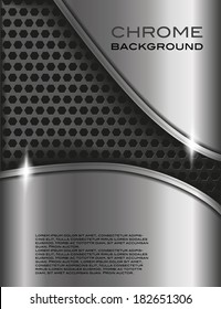 metal chrome vector background