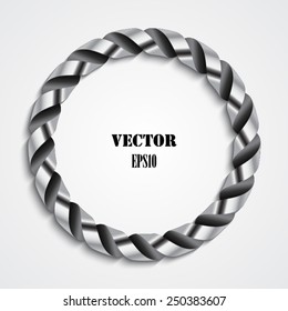metal circle background / vector illustration