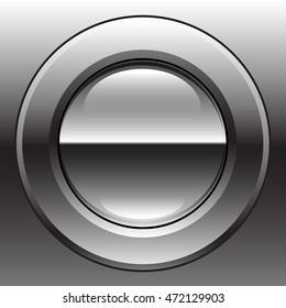 Metal circle button switch design vector illustration.