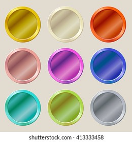 metal circle buttons