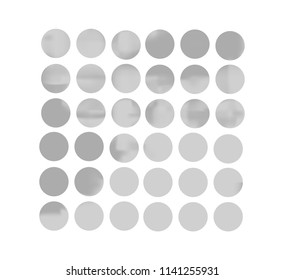 Metal circle gradient set with modern abstract backgrounds. Grey fluid covers for calendar, brochure, invitation, cards. Trendy soft color. Template with round gradient set for screens and mobile app.