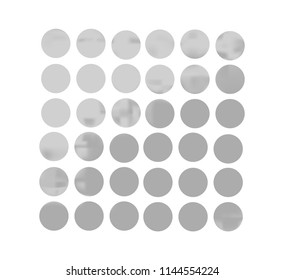 Metal circle gradient set with modern abstract backgrounds. Grey fluid covers for calendar, brochure, invitation, cards. Trendy soft color. Template with round gradient set for screens and mobile app.