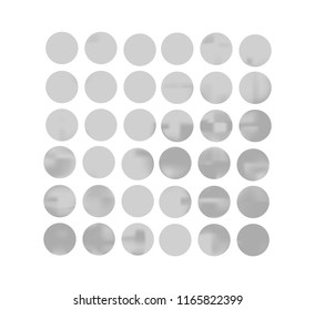 Metal circle gradient set with modern abstract backgrounds. Grey fluid covers for calendar, brochure, invitation, cards. Trendy soft color. Template with round gradient set for screens and mobile app.