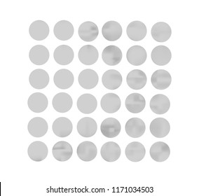 Metal circle gradient set with modern abstract backgrounds. Grey fluid covers for calendar, brochure, invitation, cards. Trendy soft color. Template with round gradient set for screens and mobile app.