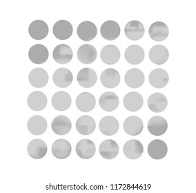 Metal circle gradient set with modern abstract backgrounds. Grey fluid covers for calendar, brochure, invitation, cards. Trendy soft color. Template with round gradient set for screens and mobile app.