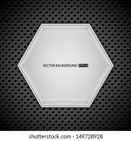 Metal circular grid. Industrial background. EPS10 vector