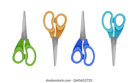 Metal classic scissors tool tailor instrument isolated vector format