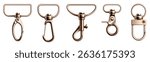 Metal claw clasp set vector illustration set icon