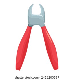Metal claw cutter pet icon cartoon vector. Canine grooming. Art work