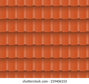 Metal or clay roof tiles for roofing houses. Seamless pattern. EPS 10.