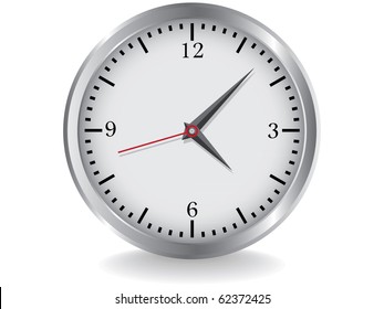 metal clocks - realistic illustration