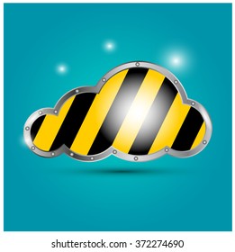 Metal cloud icon