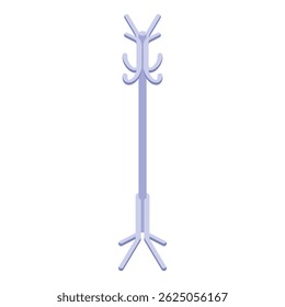 Metal coat stand with multiple hooks for hanging coats, jackets and hats