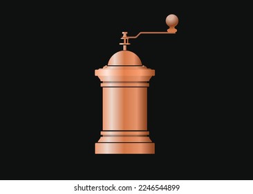 Ilustración vectorial de molino de café metálico