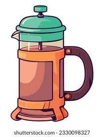 metal coffee maker over white