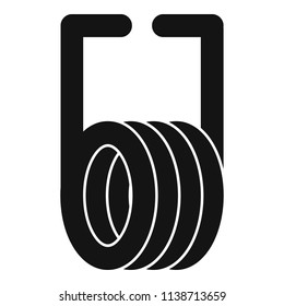 Metal coil icon. Simple illustration of metal coil vector icon for web design isolated on white background