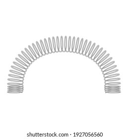 Metal coil  springs . Spiral Flexible Wire. Metal Spiral. coil spring isolated on white background vector
