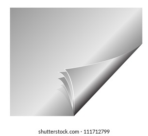 Metal Coil Steel page curl with white background vector