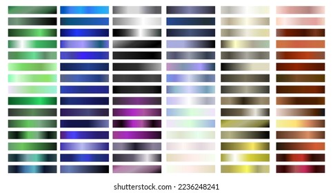 Metal and Color Gradient Collection of Swatches	
