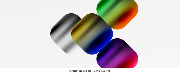 Metal colorful plates background. Vector Illustration For Wallpaper, Banner, Background, Card, Book Illustration, landing page