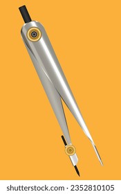metal compass for drawing circles