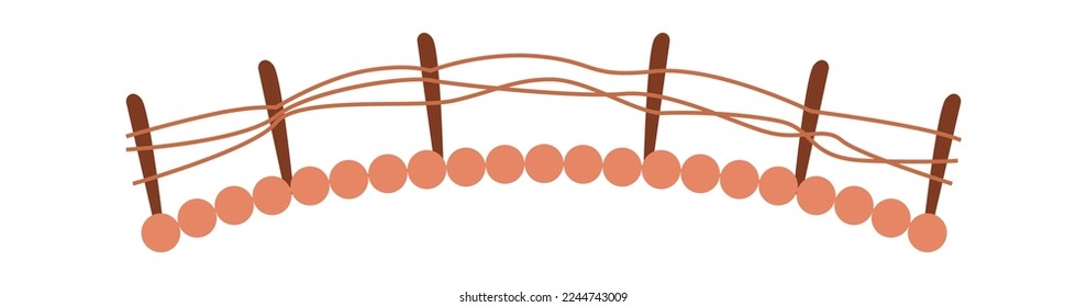 Metall-Bau flach Symbol Bridge Architecture Element. Vektorgrafik