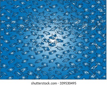 Metal construction on the bridge floor texture