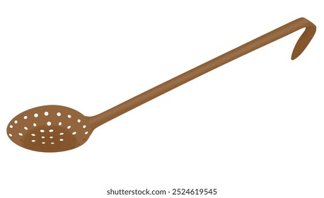 Metal cooking ladle. vector illustration