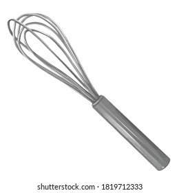 Metal cooking whisk illustration vector design element isolated on a white background