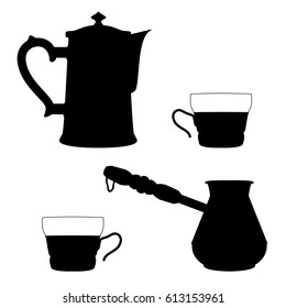 metal cookware. coffee pot.