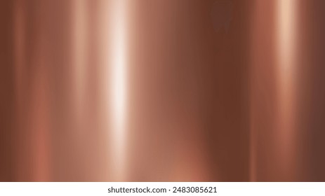 Metal Copper texture background or aluminum brushed Copper texture with reflection .Copper antique color for border, frame, ribbon design.Vector Illustration