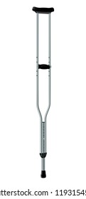 Metal crutch icon. Realistic illustration of metal crutch vector icon for web design isolated on white background