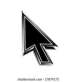 Metal cursor. Vector