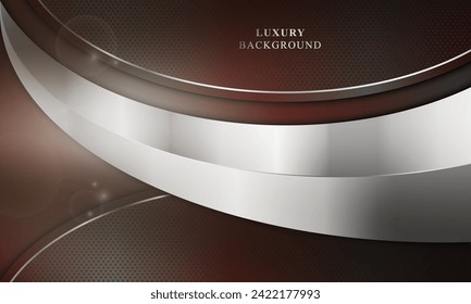 Metal curved stripes background. Vector illustration. Luxury background for design.