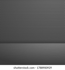 Metal dark background. Vector illustration.