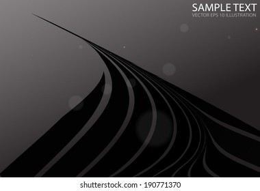 Metal dark vector lighted  space - Shiny dark vector background illustration
