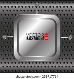 Metal design, vector illustration.