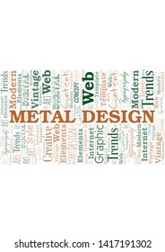Metal Design word cloud. Wordcloud made with text only.