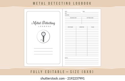 Metal Detecting Journal Interior Template