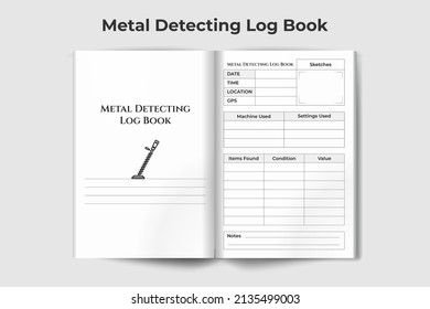 Metal Detecting Log Book KDP Interior