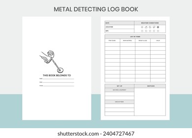 Metal Detecting Log Book Kdp Interior