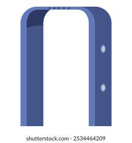 A porta do detector de metais está digitalizando objetos proibidos