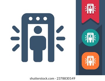 Metal Detector Icon. Airport Security, Metal Detector Gate. Professional, pixel perfect vector icon.