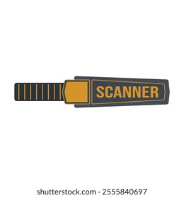 Metal Detector icon. Flat color design. Vector Illustration.