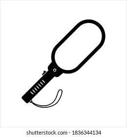 Metal Detector Icon, Hand Electronic Metal Detector Vector Art Illustration