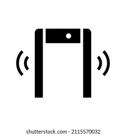 Icono del detector de metales aislado en fondo blanco