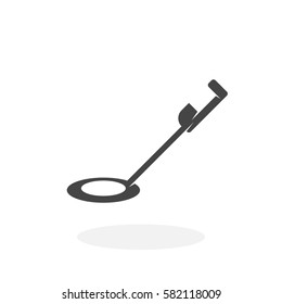 Metal detector icon isolated on white background. Metal detector vector logo. Flat design style. Modern vector pictogram for web graphics - stock vector