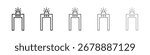 Metal detector icon for mobile concept and web design.