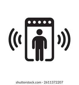 Metal Detector Icon Representing Search and Detection Editable Vector Illustration isolated on a white background